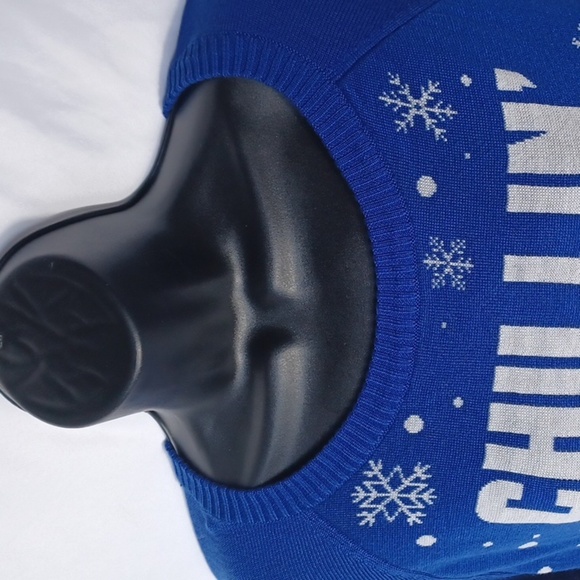 Chilling with my snowmies Christmas Sweater blue L - Picture 3 of 6